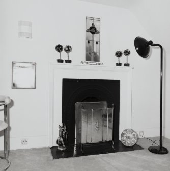 Interior. Detail of attic sitting room fireplace