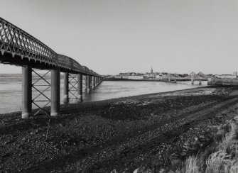 View from S, also showing road bridge