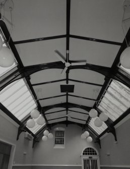 Interior. Detail of hospital block dining hall roof
