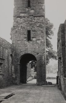 Interior.
View of tower from inside chancel.