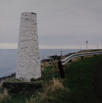 View from WSW with East beacon and Lighthouse in background.