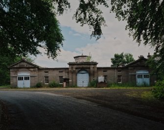 View of Stracthro House stables from S showing main front