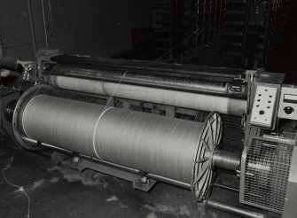 Tayburn Works, Dundee. Detail of loom in weaving shop.
