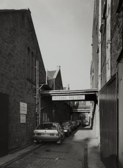 General view of West lane (off Arbroath Road) from South, in East half of works.