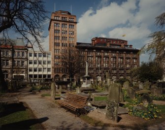 Dundee, Barrack Street, The Howff.
General view of graveyard from South.