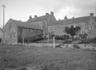 Rear view of houses in High Street which now form part of the Folk Museum