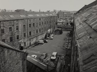 View of courtyard from elevated viewpoint.