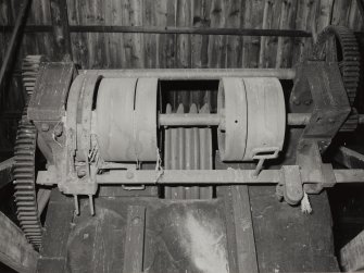 Interior.
Details of pulleys on hoist/lift drive in South-West block.