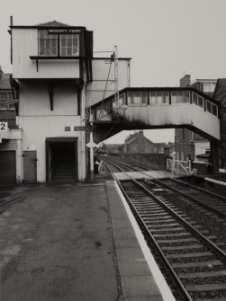 View of signal box & bridge from West.