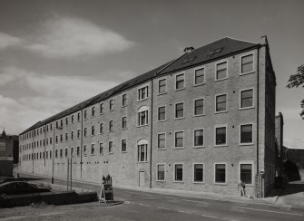 General view from SE of main frontage overlooking Brook Street, taken during conversion to flatted dwellings