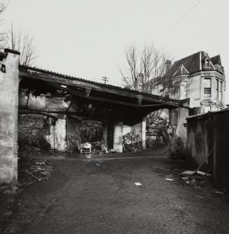 Dundee, Broughty Ferry, Camphill Road, Carbet Castle, stables.
View from South-West of stables in desolate state.