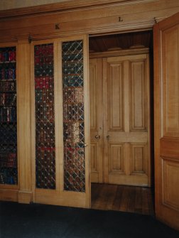 Dundee, Camperdown House, interior.
Detail of Hidden Double Doors, Library, Ground Floor