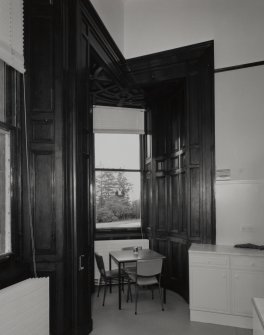 Interior. Gowrie House day room, detail of corner bay