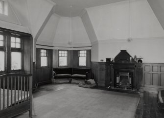 Interior. View of second floor former billiard room from East