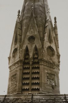 Detail of West side of tower.