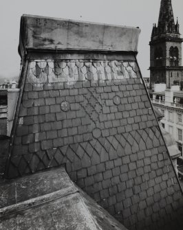 Detail of surviving base of cupola from West.