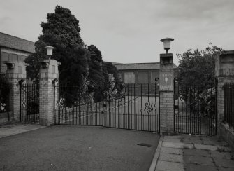 View of main gates from West