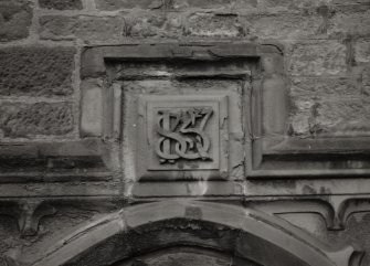 Detail of date plaque, 1857.