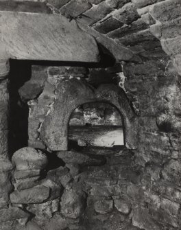Interior.North Range.Ground Floor. West Apartment, detail of oven in NW angle.