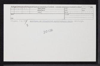 Aberdeen, Schoolhill, Robert Gordon's College, NJ90NW 187, Ordnance Survey index card, Recto