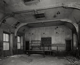 Interior.
View from East of first floor hall in rear (South-West) block.