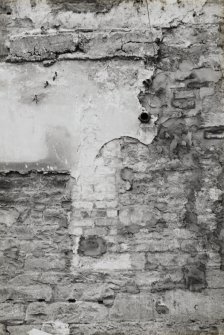 East elevation. Detail of blocked opening.