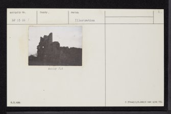Ellon Castle, NJ93SE 1, Ordnance Survey index card, Recto