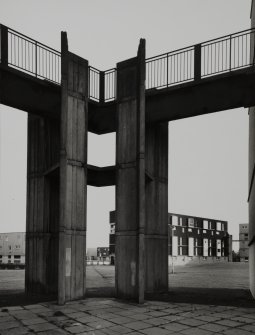 View of specimen bridge between blocks.