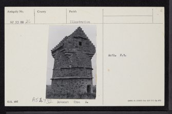 Auchmacoy Home Farm, NJ93SE 26, Ordnance Survey index card, Recto