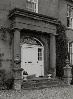 Bardmony Bank House.
General view of entrance portico.