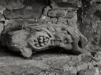 Bardmony Bank House.
Detail of carved fragment on garden wall.