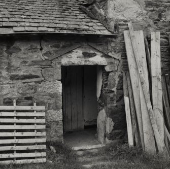 Balmacneil Farm.
General view of doorway at North end of East farmhouse.