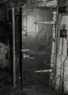 Blackford, Moray Street, Gleneagles Brewery & Maltings, interior.
Detail of steel kiln door from attic level of maltings.