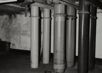 Blackford, Moray Street, Gleneagles Brewery & Maltings, interior.
Detail of sheet metal tubes containing bucket elevators.