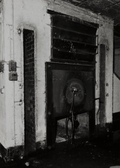 Blackford, Moray Street, Gleneagles Brewery & Maltings, interior.
Detail of South kiln firebox converted to burn oil.