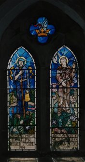 Interior. N aisle 7th Earl Cadogan Memorial stained glass window c.1997