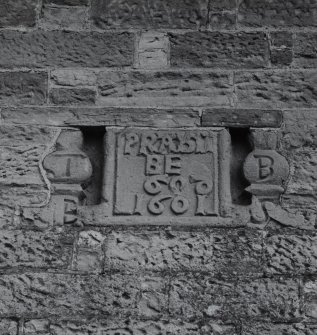 Belvidere House.
Detail of panel on West wall dated 1601.