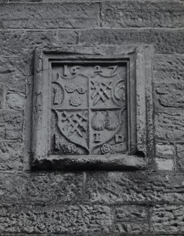 Belvidere House.
Detail of armorial panel dated 1627.
