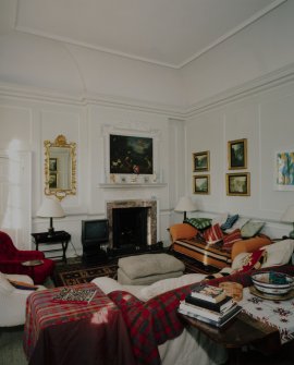 Interior. SE wing. 1st floor. Sitting room. View from S