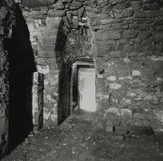 Clunie Castle.
View of doorway leading to stairwell within tower-house.