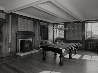 Interior. View of ground floor billiard room from South West