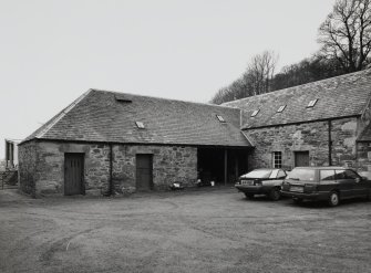 View from NE of courtyard buildings