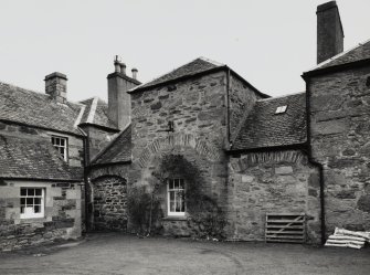 View from SW of rear of central block