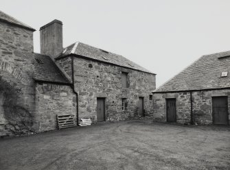 View from NW of courtyard buildings