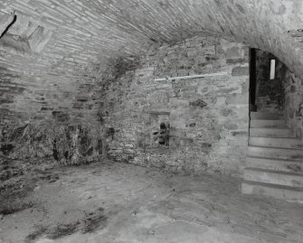 Basement, vaulted kitchen, view from South West.