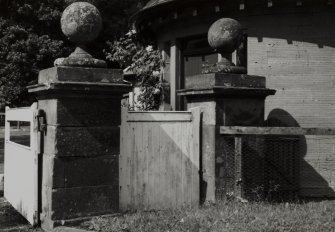 Detail of gate piers of S lodge