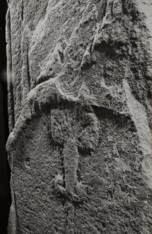 Dunkeld, Dunkeld Cathedral, Cross-slab.
Detail of back.