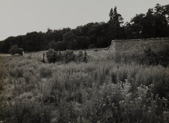 Fingask Castle, Walled Garden.
General view of outside of walled garden from ESE.