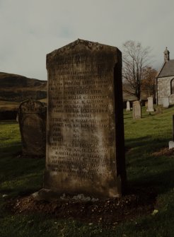 Glenshee Churchyard.
General view of the Ramsay tombstone.