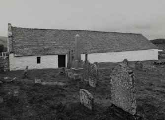 General view from graveyard to SSW